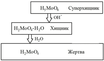 Тритрофная модель формирования молибденовых кислот в азотнокислом растворе